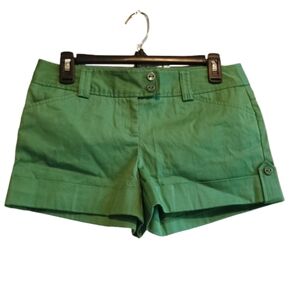Tracy Evans Limited Vibrant Green Cotton Spandex‎ Shorts Size 5 Early 2000s Y2K